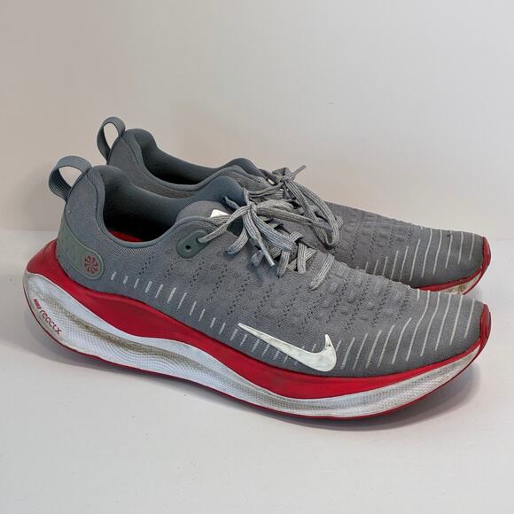 Nike Other - Nike Infinity 4 Mens 14 Cool Grey University Red Running Shoes Performance